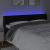 Tăblie de pat cu LED, negru, 203x16x78/88 cm, catifea GartenMobel Dekor