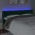 Tăblie de pat cu LED, verde închis, 203x16x78/88 cm, catifea GartenMobel Dekor