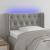 Tăblie de pat cu LED, gri deschis, 83x16x78/88 cm, catifea GartenMobel Dekor