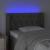 Tăblie de pat cu LED, gri închis, 83x16x78/88 cm, catifea GartenMobel Dekor