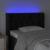 Tăblie de pat cu LED, negru, 83x16x78/88 cm, catifea GartenMobel Dekor