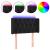 Tăblie de pat cu LED, negru, 83x16x78/88 cm, catifea GartenMobel Dekor