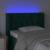 Tăblie de pat cu LED, verde închis, 83x16x78/88 cm, catifea GartenMobel Dekor