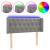 Tăblie de pat cu LED, gri deschis, 93x16x78/88 cm, catifea GartenMobel Dekor