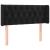 Tăblie de pat cu LED, negru, 93x16x78/88 cm, catifea GartenMobel Dekor