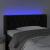 Tăblie de pat cu LED, negru, 93x16x78/88 cm, catifea GartenMobel Dekor