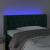 Tăblie de pat cu LED, verde închis, 93x16x78/88 cm, catifea GartenMobel Dekor