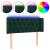 Tăblie de pat cu LED, verde închis, 93x16x78/88 cm, catifea GartenMobel Dekor