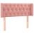 Tăblie de pat cu LED, roz, 93x16x78/88 cm, catifea GartenMobel Dekor