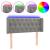 Tăblie de pat cu LED, gri deschis, 103x16x78/88 cm, catifea GartenMobel Dekor