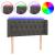 Tăblie de pat cu LED, gri închis, 103x16x78/88 cm, catifea GartenMobel Dekor