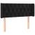 Tăblie de pat cu LED, negru, 103x16x78/88 cm, catifea GartenMobel Dekor