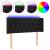 Tăblie de pat cu LED, negru, 103x16x78/88 cm, catifea GartenMobel Dekor