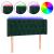 Tăblie de pat cu LED, verde închis, 103x16x78/88 cm, catifea GartenMobel Dekor