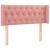 Tăblie de pat cu LED, roz, 103x16x78/88 cm, catifea GartenMobel Dekor