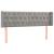 Tăblie de pat cu LED, gri deschis, 147x16x78/88 cm, catifea GartenMobel Dekor