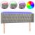 Tăblie de pat cu LED, gri deschis, 147x16x78/88 cm, catifea GartenMobel Dekor