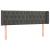 Tăblie de pat cu LED, gri închis, 147x16x78/88 cm, catifea GartenMobel Dekor