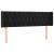 Tăblie de pat cu LED, negru, 147x16x78/88 cm, catifea GartenMobel Dekor