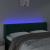Tăblie de pat cu LED, verde închis, 147x16x78/88 cm, catifea GartenMobel Dekor