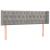 Tăblie de pat cu LED, gri deschis, 163x16x78/88 cm, catifea GartenMobel Dekor