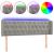 Tăblie de pat cu LED, gri deschis, 163x16x78/88 cm, catifea GartenMobel Dekor