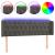 Tăblie de pat cu LED, gri închis, 163x16x78/88 cm, catifea GartenMobel Dekor