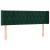 Tăblie de pat cu LED, verde închis, 163x16x78/88 cm, catifea GartenMobel Dekor