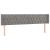 Tăblie de pat cu LED, gri deschis, 183x16x78/88 cm, catifea GartenMobel Dekor