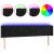 Tăblie de pat cu LED, negru, 183x16x78/88 cm, catifea GartenMobel Dekor