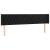 Tăblie de pat cu LED, negru, 183x16x78/88 cm, catifea GartenMobel Dekor