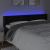 Tăblie de pat cu LED, negru, 183x16x78/88 cm, catifea GartenMobel Dekor