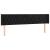 Tăblie de pat cu LED, negru, 203x16x78/88 cm, catifea GartenMobel Dekor
