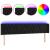 Tăblie de pat cu LED, negru, 203x16x78/88 cm, catifea GartenMobel Dekor