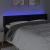 Tăblie de pat cu LED, negru, 203x16x78/88 cm, catifea GartenMobel Dekor
