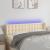 Tăblie de pat cu LED, crem, 147x16x78/88 cm, textil GartenMobel Dekor