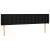 Tăblie de pat cu LED, negru, 163x16x78/88 cm, textil GartenMobel Dekor