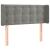 Tăblie de pat cu LED, gri deschis, 83x16x78/88 cm, catifea GartenMobel Dekor