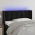 Tăblie de pat cu LED, negru, 83x16x78/88 cm, catifea GartenMobel Dekor