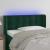Tăblie de pat cu LED, verde închis, 83x16x78/88 cm, catifea GartenMobel Dekor