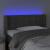 Tăblie de pat cu LED, gri închis, 93x16x78/88 cm, catifea GartenMobel Dekor
