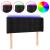 Tăblie de pat cu LED, negru, 93x16x78/88 cm, catifea GartenMobel Dekor