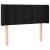 Tăblie de pat cu LED, negru, 93x16x78/88 cm, catifea GartenMobel Dekor