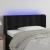 Tăblie de pat cu LED, negru, 93x16x78/88 cm, catifea GartenMobel Dekor