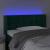 Tăblie de pat cu LED, verde închis, 93x16x78/88 cm, catifea GartenMobel Dekor