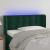 Tăblie de pat cu LED, verde închis, 93x16x78/88 cm, catifea GartenMobel Dekor
