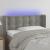 Tăblie de pat cu LED, gri deschis, 103x16x78/88 cm, catifea GartenMobel Dekor