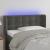 Tăblie de pat cu LED, gri închis, 103x16x78/88 cm, catifea GartenMobel Dekor