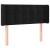 Tăblie de pat cu LED, negru, 103x16x78/88 cm, catifea GartenMobel Dekor