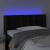 Tăblie de pat cu LED, negru, 103x16x78/88 cm, catifea GartenMobel Dekor